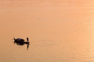 Fishing on the golden Mekong