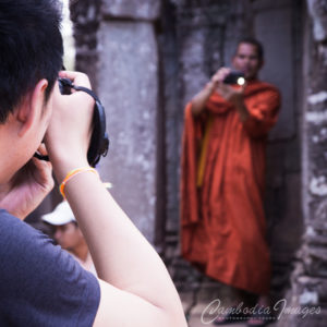 Angkor way photography tour photograph monk